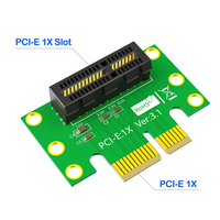 Nouvelle carte adaptateur PCIE 1X 90 degrés pour châssis de serveur 1U/2U, protection de boîtier d'ordinateur, impedance haute fréquence, GPU plaqué or