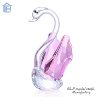 Paire de cygnes en cristal, artisanat de décoration pour la maison, cadeaux pour mariage, 10 pièces