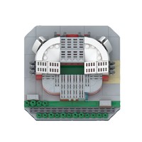 Bloques de Construcción de Partículas Pequeñas Compatibles con MOC, Modelo de Campo de Fútbol, Juguetes Educativos de Ciencia para Niños, Plástico ABS, Deportes