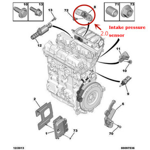 Sensor de presión de admisión 0261230058 para Peugeot 307 308 408, pieza de repuesto para motor - Product Image 1