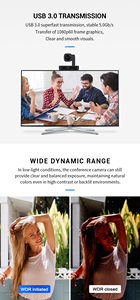 Caméra professionnelle 4K PTZ | เว็บแคมสำหรับการประชุมซูม10X พร้อมไมโครโฟน intégré et Ai Tracking Visio conférence USB - Product Image 4