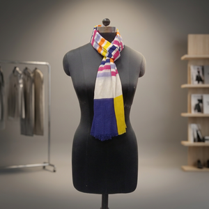 Bufanda Reversible para Mujer con Bloques de Color, Diseño de Rayas Largas, para Uso Diario en Todas las Estaciones, Accesorio de Moda - Product Image 2