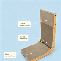 Griffoir vertical en forme de L pour chat avec jouet à bille, griffoir pour chat en carton ondulé pour une stimulation complète du corps