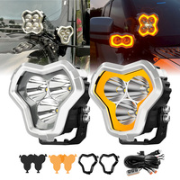 Lampes LED personnalisées en gros pour capot de véhicule tout-terrain 4x4, feux de fosse LED double pour piliers A, pour 4x4, UTV, ATV, camions
