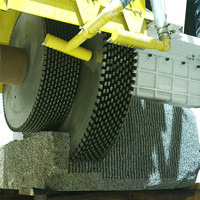 Scie à pont multi-lames haute productivité HUALONG HLQY-2500 pour la découpe de granit, avec commande PLC Siemens et moteur 55 kW