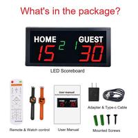 Tableau de score numérique LED GANXIN avec batterie intégrée et règles de notation du tennis, compteur de points pour les jeux de padel, en vente
