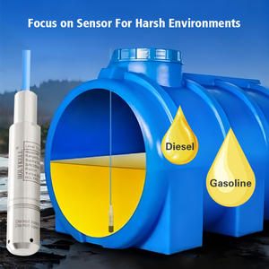 Holykell chống nổ chìm 4-20mA RS485 modbus thủy tĩnh Xăng DIESEL bình nhiên liệu cảm biến mức - Product Image 1