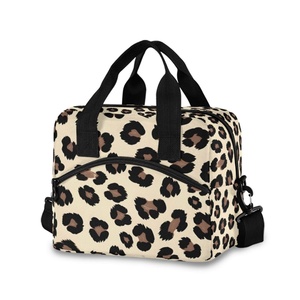 Fashionable Custom Leopard Printed 15L Polyester Food Thermal Stylish and Practical Insulated Cooler Bags for Lunch Picnic - Product Image 1