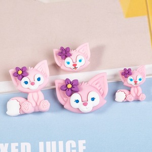 LinaBell bricolage écologique crème colle coque de téléphone autocollants nouveau petit renard 3D décorations de voiture Art Kawaii Style résine accessoires - Product Image 3