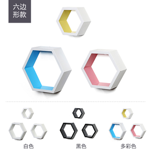 Étagère murale d'accent de <span class=keywords><strong>cube</strong></span> d'intersection de flottement en plastique en bois étagère décorative de maison montée sur le <span class=keywords><strong>mur</strong></span> pour l'usage de cuisine ou de salle de bains - Product Image 3