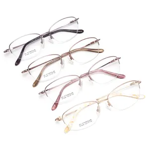 New Products Eyewear Glasses Hot Selling Newest Fashionable Design Diamond Titanium Optical Eyeglass Frames For Women