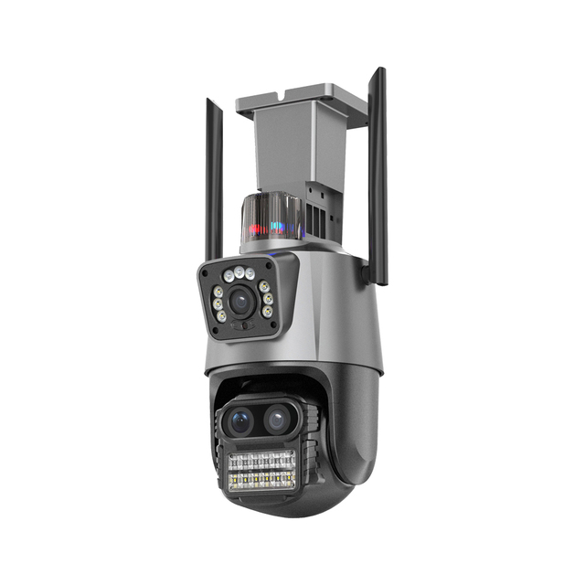 9MP 4K Outdoor CCTV Security Camera 3 Three Lens Dual Screen ICSee Wireless WiFi PTZ 8X Zoom HD Surveillance IP Network Camera