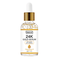Sérum Visage Naturel à l'Or 24K Marque Blanche – Raffermissant et Hydratant – Essence Liquide Soin de la Peau