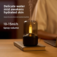 Diffuseur d'huiles essentielles électrique à ultrasons avec simulation de bougie LED, humidificateur silencieux, capacité de 120 ml, arrêt automatique