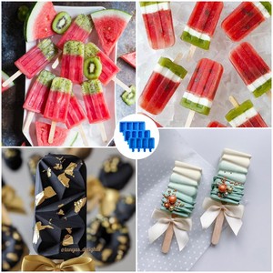 Molde de silicona para helados de 4 cavidades, con formas de animales, frutas y geometría, para helados caseros para niños, de grado alimenticio, sin BPA, duradero, DIY - Product Image 5