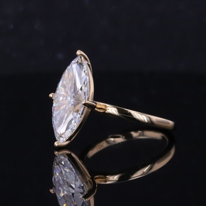 Starsgem Luxury <b>Diamond</b> <b>Ring</b> 18K Solid Gold Marquise Cut Lab Grown <b>Diamond</b> Engagement Solitaire <b>Ring</b> - Product Image 2