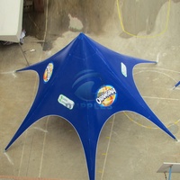 Tente étoile/canopée araignée résistante aux UV - Canopée extérieure en PVC robuste avec logo personnalisé pour événements et team building (cadre en aluminium)