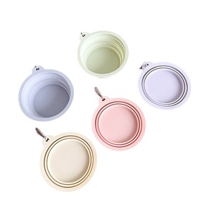 Tazón plegable de silicona para perros de 350 ml, tazón redondo para alimentar y dar de beber a mascotas para uso en exteriores - Product Image 5