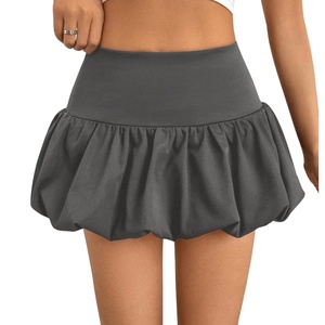 Minifalda Sexy Corta de Burbuja para Mujer, de Cintura Alta con Volantes, Estilo Línea A, para Verano, Vestidos Casuales, Minifalda Sexy para Mujer - Product Image 4