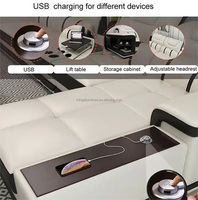 Vente à Chaud Canapé Multifonctionnel Canapé de Luxe en Cuir en Forme de L à Siège Unique avec Fauteuil de Massage Canapé d'Angle Moderne avec Musique
