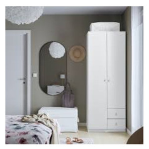 Armario de madera CBMmart, muebles de dormitorio, armario de almacenamiento para dormitorio, pequeños diseños de armario - Product Image 1