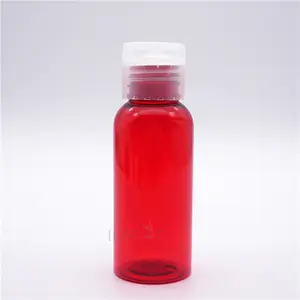 small customized squeeze 60ml plastic skin cosmetic bottle for lotion flip top cap