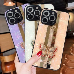 Coque Texture Luxe Style Strass 3D Arc Bande Métallique Lentille Diamant Protection Exacte Téléphone Cas pour iPhone - Product Image 2