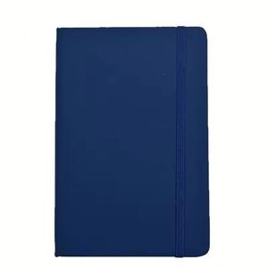 Cuaderno de tapa dura A5 con cubierta de PU, encuadernación cosida, páginas rayadas, colores naranja, rojo, azul y negro, para uso de oficina y estudiantes. - Product Image 4
