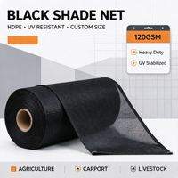 Toile d'ombrage robuste en HDPE noir, stabilisée aux UV, résistante aux déchirures, pour verger, serre, élevage, abri de voiture, patio, taille personnalisée