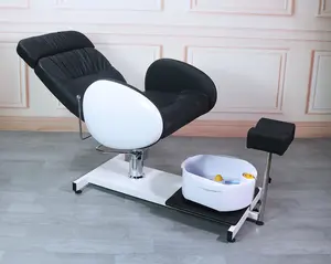 זול פדיקור כיסא למסמר ספא סלון ריהוט עם פדיקור כיור קערת ורוד שחור צבע מניקור פדיקור כיסא ספא עיסוי