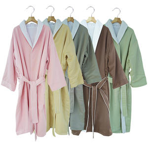 Personalizado al por mayor Hotel <span class=keywords><strong>Spa</strong></span> bata nueva llegada <span class=keywords><strong>de</strong></span> doble capa Albornoz grueso térmico pareja pijama Bata - Product Image 2