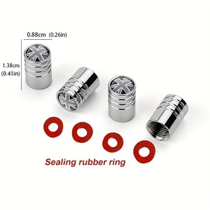 Aluminum Alloy Valve <b>Cap</b> With Union Jack Flag Design For Car Tire Air <b>Stem</b> <b>Caps</b> - Product Image 5