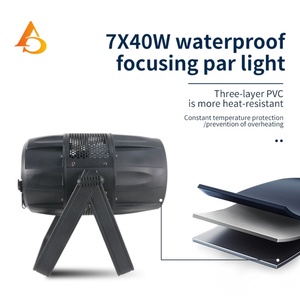 AICPOSE - Foco LED Par con Zoom RGBW 4 en 1 de 7x40w Personalizado, IP65, Resistente al Agua para Exteriores, DMX - Product Image 3