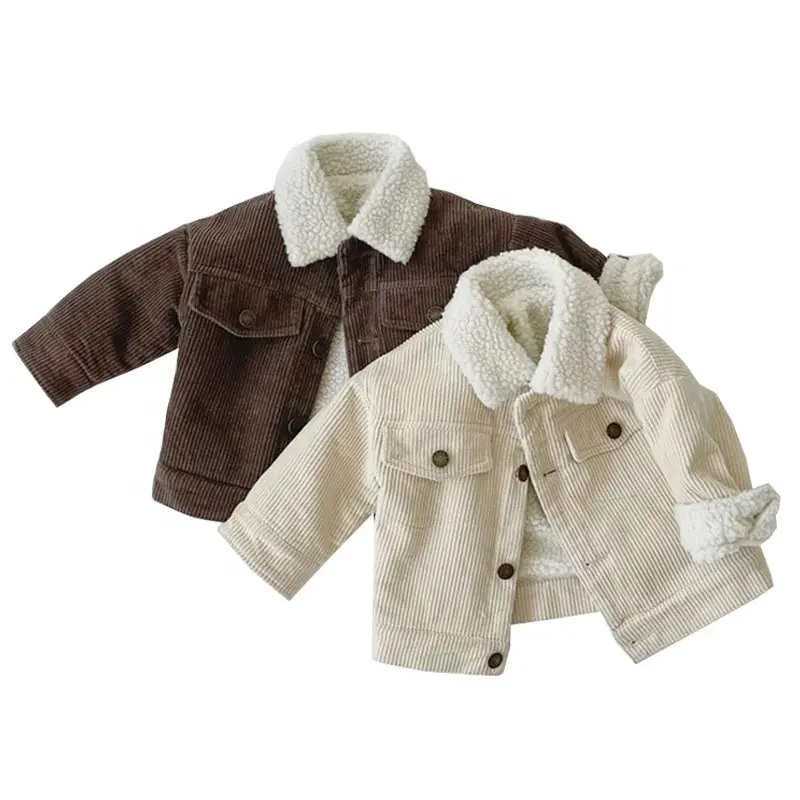 Kids Winter Jackets for Boys Lamb Wool Corduroy Children Outwear Clothing Baby Girl Boy Clothes Kids Girls Coats