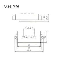 Micro de guitare basse de précision Type ouvert 4 cordes, noir pour guitare basse électrique