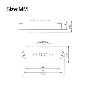 Micro de <span class=keywords><strong>guitare</strong></span> basse de précision Type ouvert <span class=keywords><strong>4</strong></span> cordes, noir pour <span class=keywords><strong>guitare</strong></span> basse électrique - Product Image 6