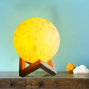 A buon mercato Smart Touch 3D personalizzato stampa fai da te foto Led Full Moon Globe Night Light 16 cambia colore Rgb Galaxy Lunar Lamp per la stanza