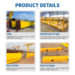 Grue à portique à poutre simple d'atelier 10 tonnes 20 tonnes 32 tonnes Grue à portique montée sur <span class=keywords><strong>rail</strong></span> MH 32 tonnes pour chantier de construction - Product Image 4