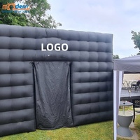 Conception personnalisée, tente chapiteau gonflable noir pour discothèque, tente gonflable de fête pour événements