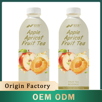 Nihewan Gemengde Appel-Abrikozen Thee OEM ODM Kwaliteitsgecontroleerd 33% Versgeperst Magere Suikerarm Hoge Sappige 8-Pack Fles Bulk