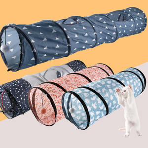 2025 giocattolo interattivo per animali domestici sempre nuovo e pieghevole con palla per interni grande tubo tunnel per gatti coniglio - Product Image 2