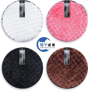 Tampons démaquillants personnalisés avec logo, réutilisables, ronds, doux, pour le nettoyage du visage, serviettes, lavables des deux côtés, tissu <span class=keywords><strong>démaquillant</strong></span> - Product Image 2