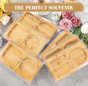 Şarap meze kazınmış özellikleri ile parti Charcuterie panoları için çevre dostu ahşap plaka çanak - Product Image 6