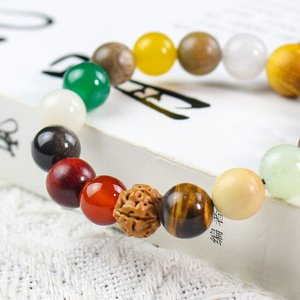 Eighteen Seed Multi Gem Bodhi <b>Bracelet</b> 18 Beads Unisex Religious Jewelry Hangzhou Crafted Cultural Collectible - Product Image 2