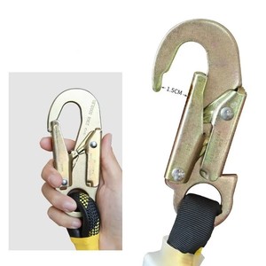 ANT5PPE 25 pieds 25KN Corde <span class=keywords><strong>de</strong></span> protection contre les chutes robuste pour travaux verticaux sur <span class=keywords><strong>toiture</strong></span>, harnais, longe <span class=keywords><strong>de</strong></span> <span class=keywords><strong>sécurité</strong></span> avec crochets à ressort <span class=keywords><strong>en</strong></span> acier allié - Product Image 6