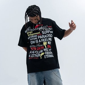 <b>White</b> Graphic Men T Shirt Oversized Short Sleeve Streetwear <b>Tee</b> Casual Summer Top - Product Image 3