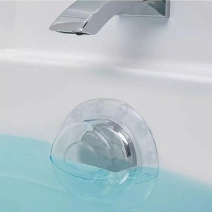 Cubierta de drenaje de desbordamiento de baño sin fondo para bañera, Spa y accesorios de baño, bloque de drenaje, tapón de agua, baño de 6,1 "de diámetro transparente - Product Image 6