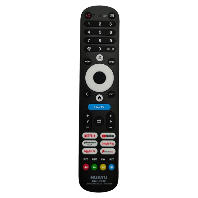 HUAYU RM-L2038 Universal Replacement TV Remote Control for All LED LCD HD 4K UHD HDR Smart TVs