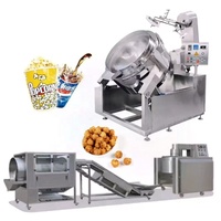 Machine à Popcorn Industrielle Automatique en Forme de Boule pour Caramel et Champignons, Ligne de Production Commerciale de Popcorn Américain