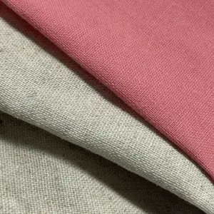 Vente chaude qualité coton et lin rayé tissu bébé coton lin tissu avec Logo personnalisé pas de Minimum